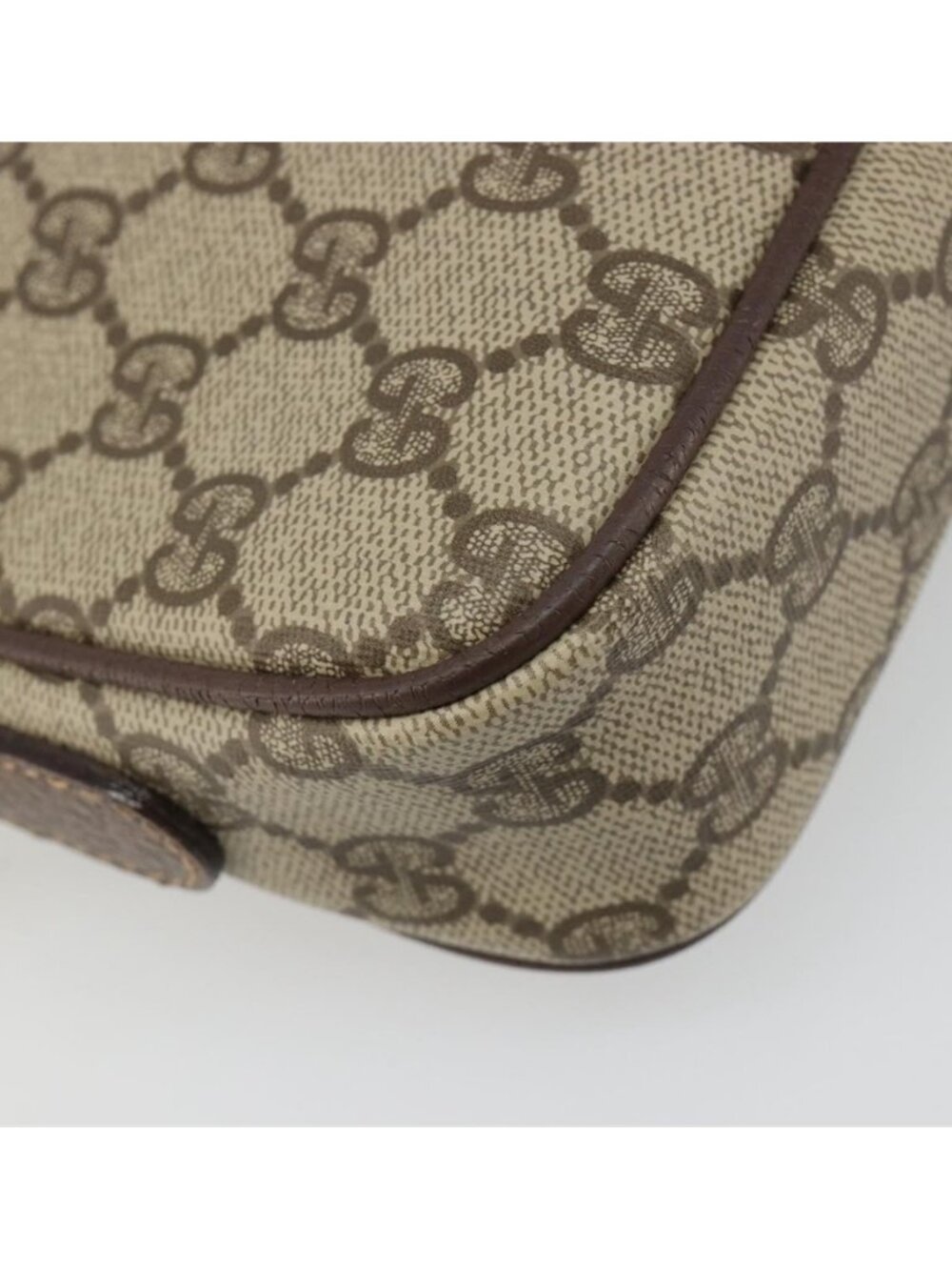 Authentic GUCCI GG Supreme Shoulder Bag PVC Beige Gold - Picture 7 of 16